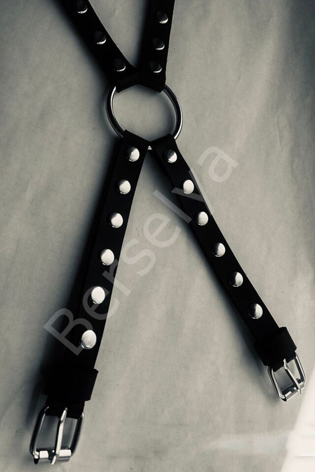Özel Tasarım Deri Harness Boyunluk 1040