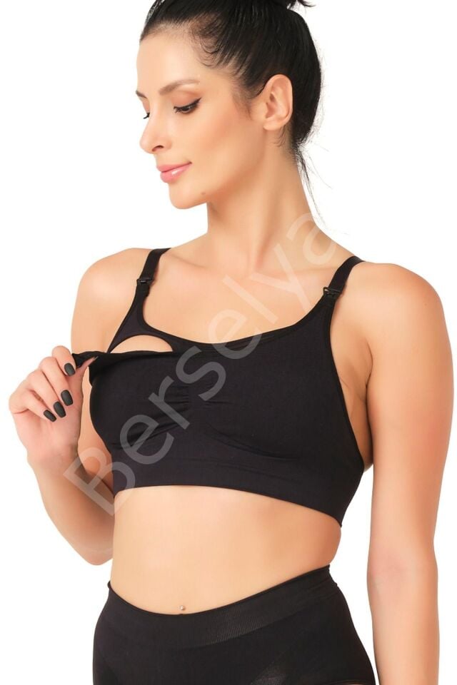 Siyah Mı Emay 5320 Agraflı Emzirme Sütyen