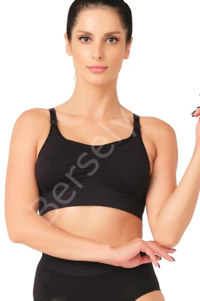 Siyah Mı Emay 5320 Agraflı Emzirme Sütyen