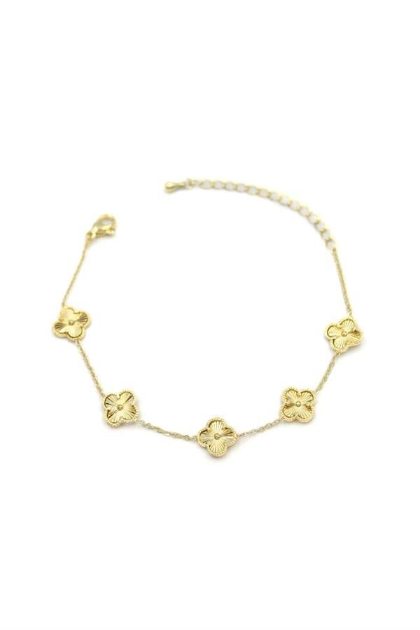 VC Yonca Bileklik - Küçük Boy - Altın