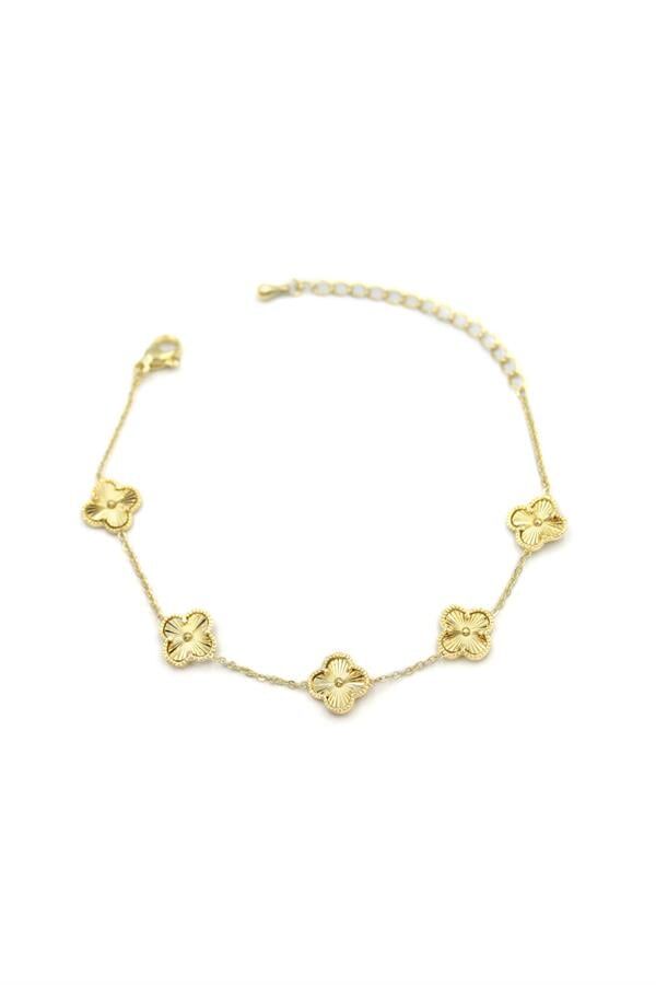 VC Yonca Bileklik - Küçük Boy - Altın