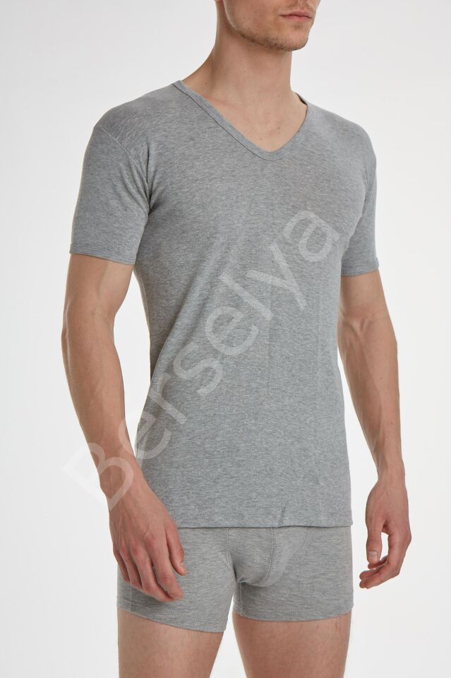 X Man 307 Erkek V Yaka Yarım Kol Penye Atlet