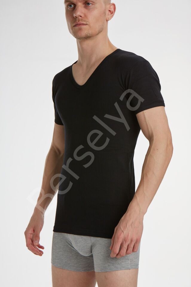 X Man 307 Erkek V Yaka Yarım Kol Penye Atlet