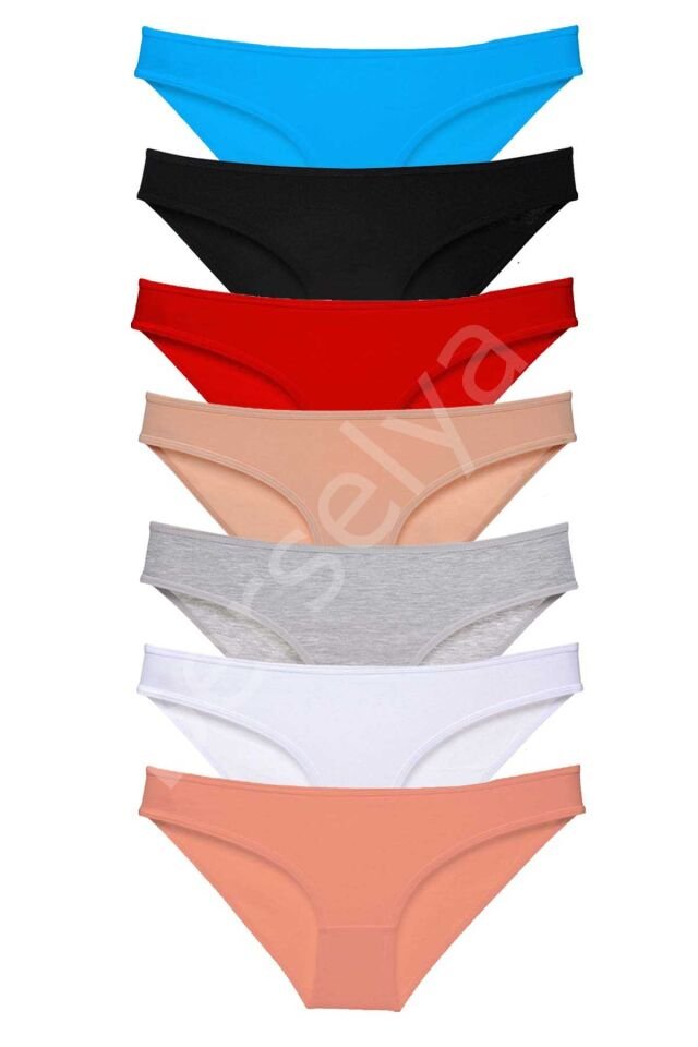 7 adet Süper Eko Set Likralı Kadın Slip Külot Set 1 S
