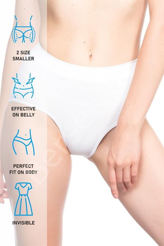 Beyaz Emay 7025 İnce Düşük Bel Slip Korse