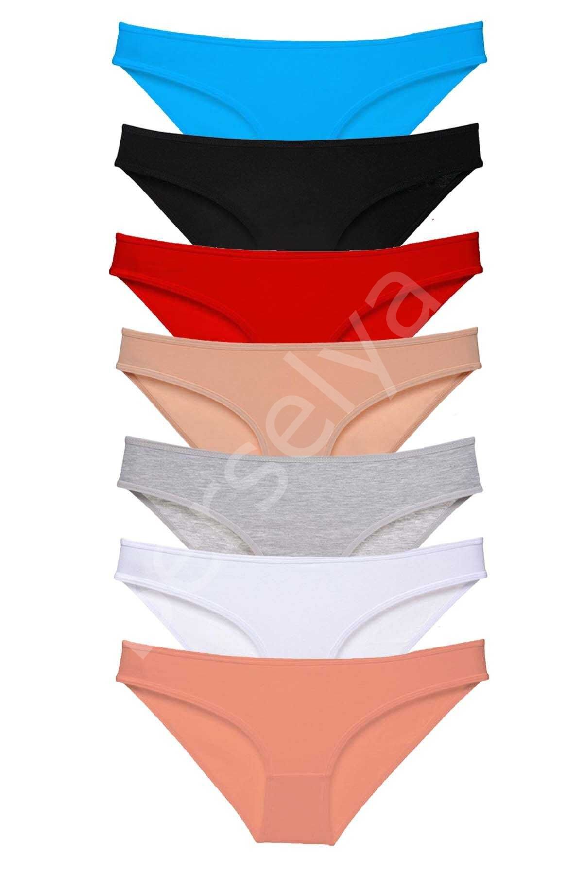 7 adet Süper Eko Set Likralı Kadın Slip Külot Set 1 L