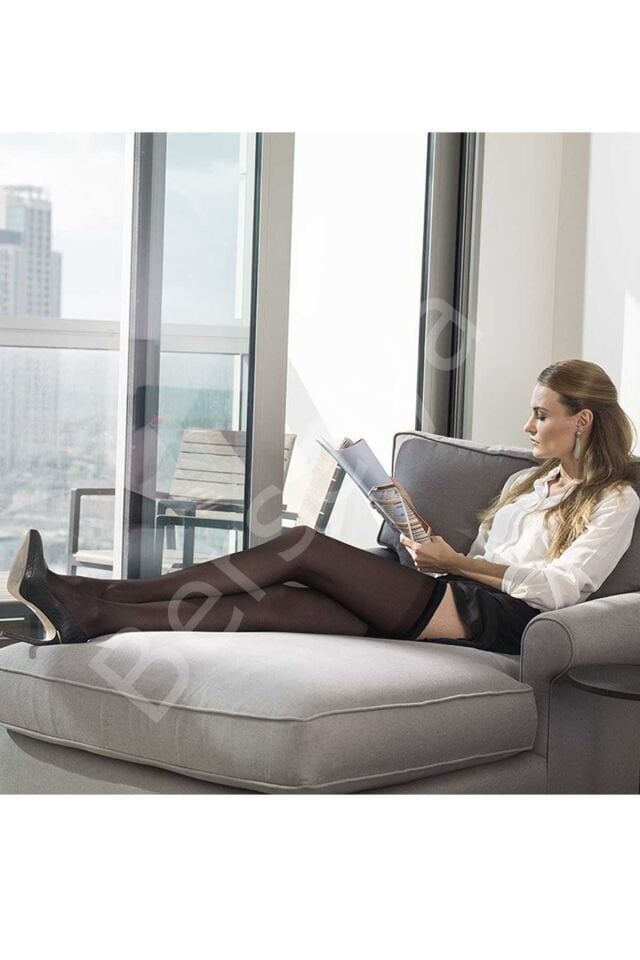 6 Adet Mus Kaçmaz Lastikli Çorap 70 denye 500 Siyah