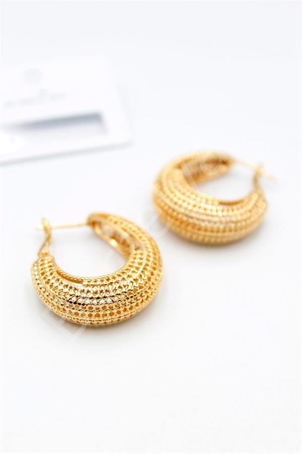 Telkari Halka Küpe - Altın