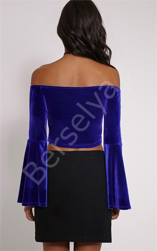 Terry Pau Tp101334 Kadife İspanyol Kol Bluz