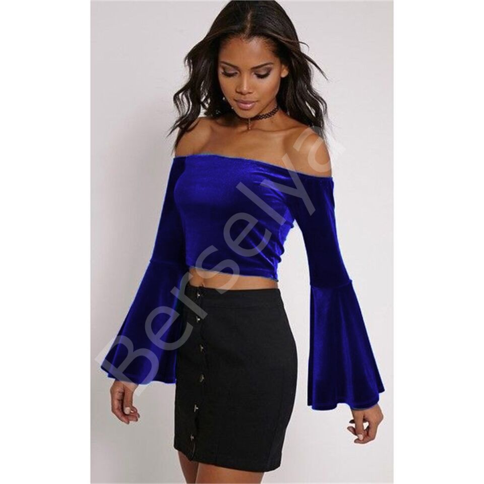 Terry Pau Tp101334 Kadife İspanyol Kol Bluz