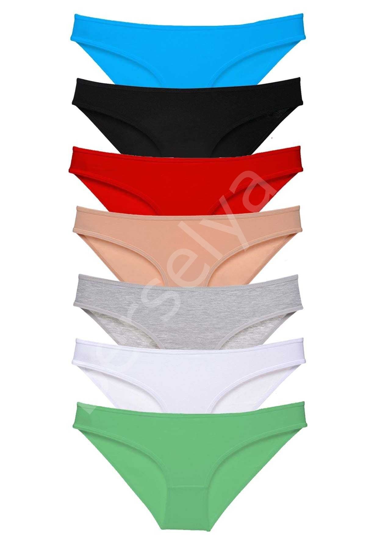 7 adet Süper Eko Set Likralı Kadın Slip Külot Set 2 S
