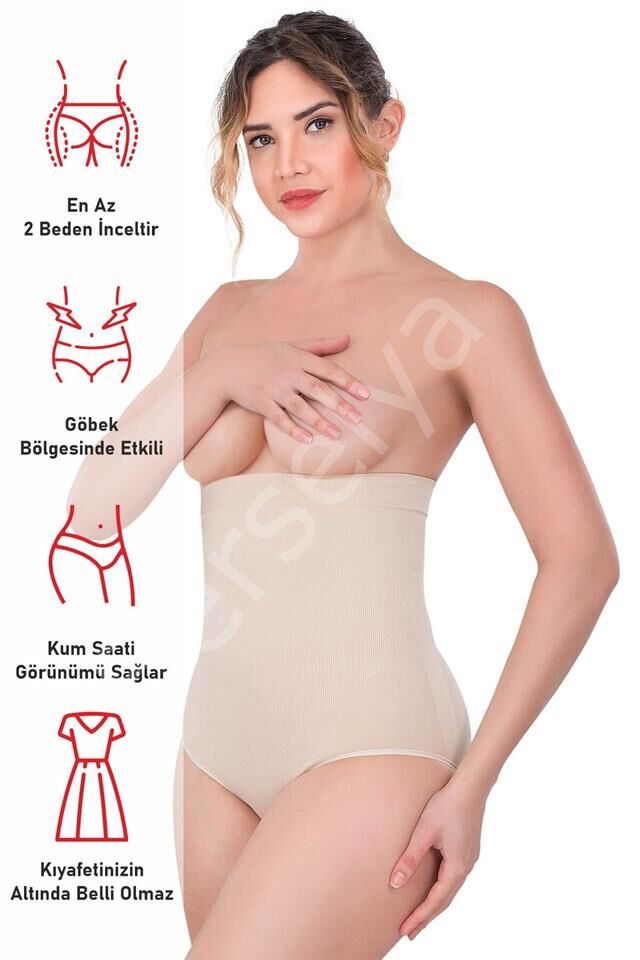 Ten Emay 2080 Yüksek Bel Çıtçıtlı Slip Korse