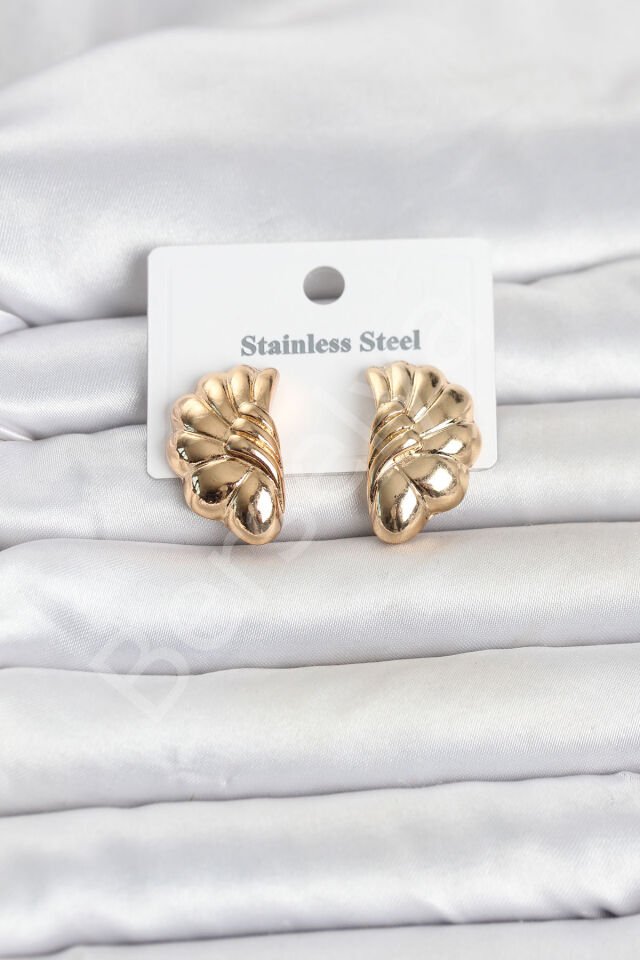316L Çelik Gold Renk Vintage Model Kadın Küpe
