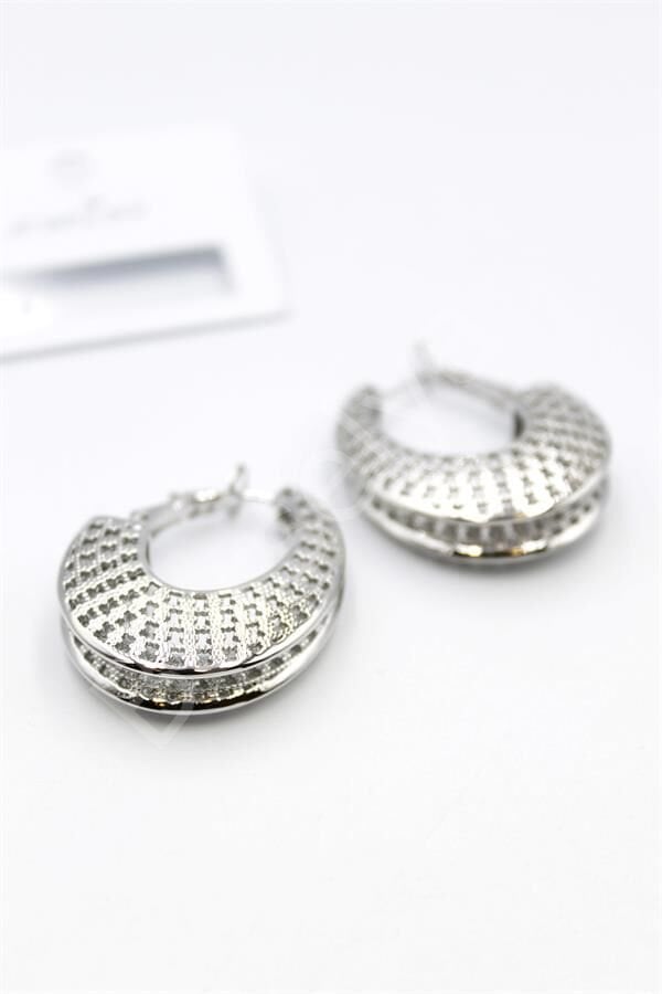 Telkari Halka Küpe - Gümüş