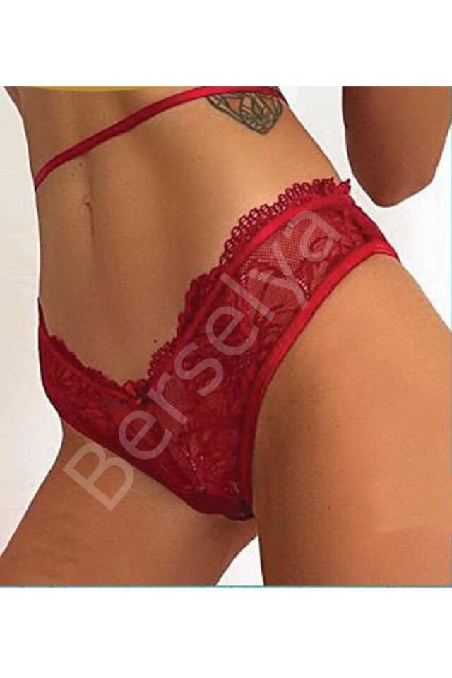 Kadın Fantezi İç Giyim Tanga Külot Perfect Fall D193 Kırmızı