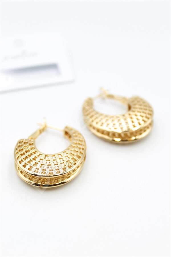 Telkari Halka Küpe - Altın