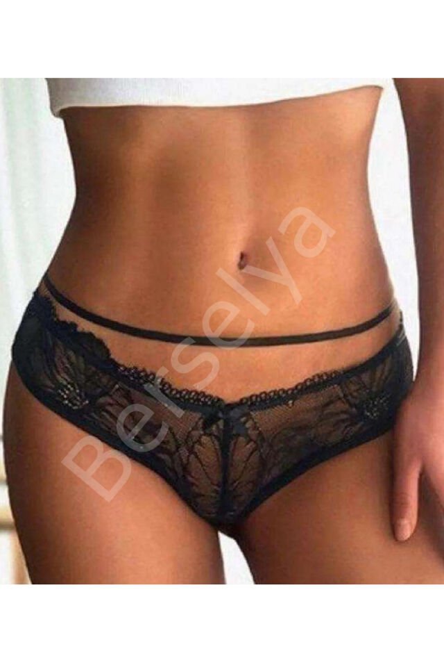 Kadın Fantezi İç Giyim Tanga Külot Perfect Fall D194 Siyah