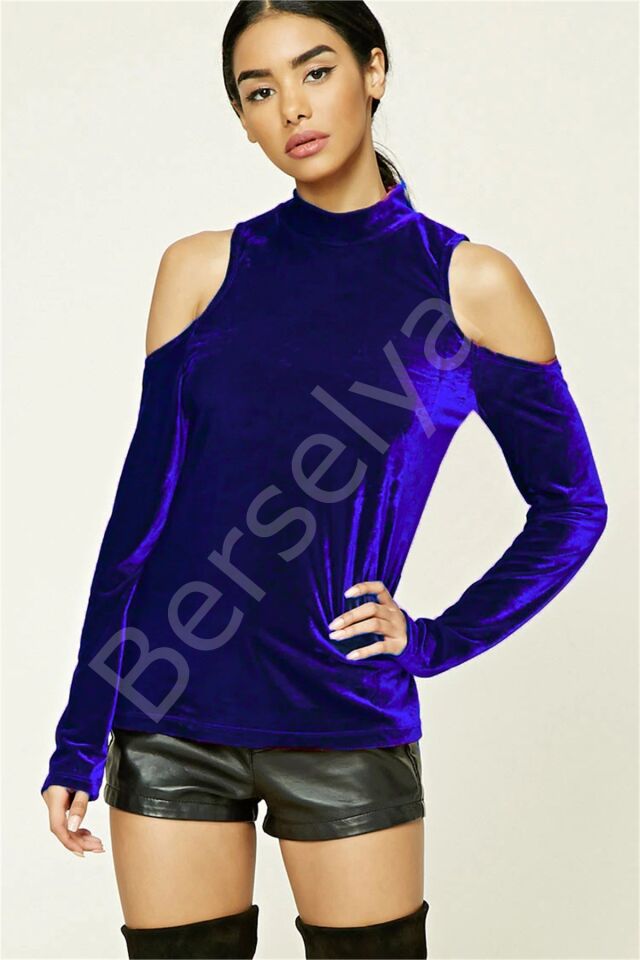 Terry Pau Tp101135 Kadife Omuzlar Açık Bluz