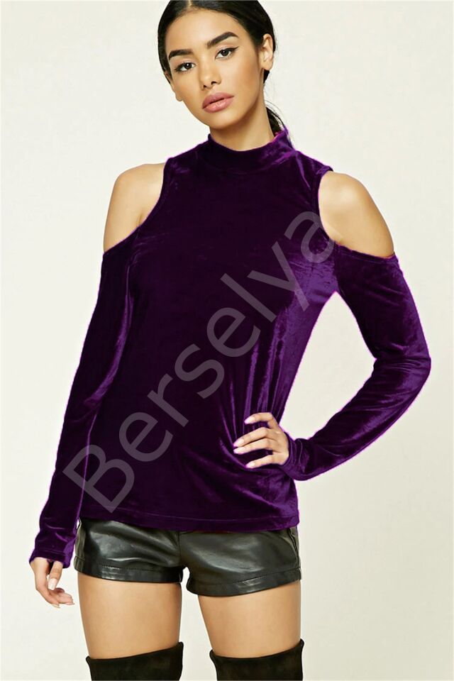 Terry Pau Tp101135 Kadife Omuzlar Açık Bluz