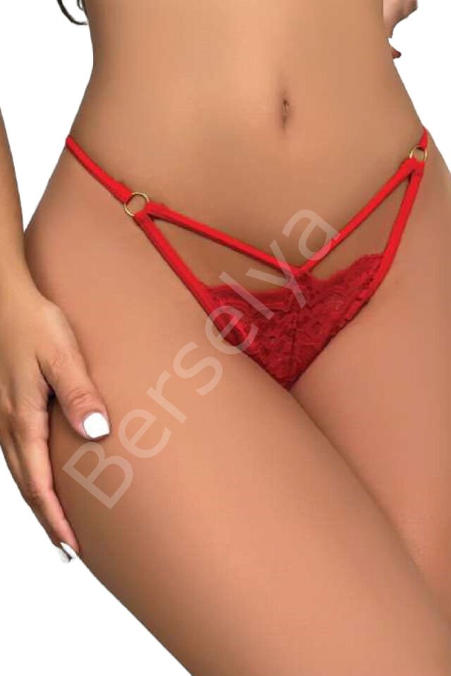 Kadın Fantezi İç Giyim Tanga Külot Perfect Fall D212 Kırmızı