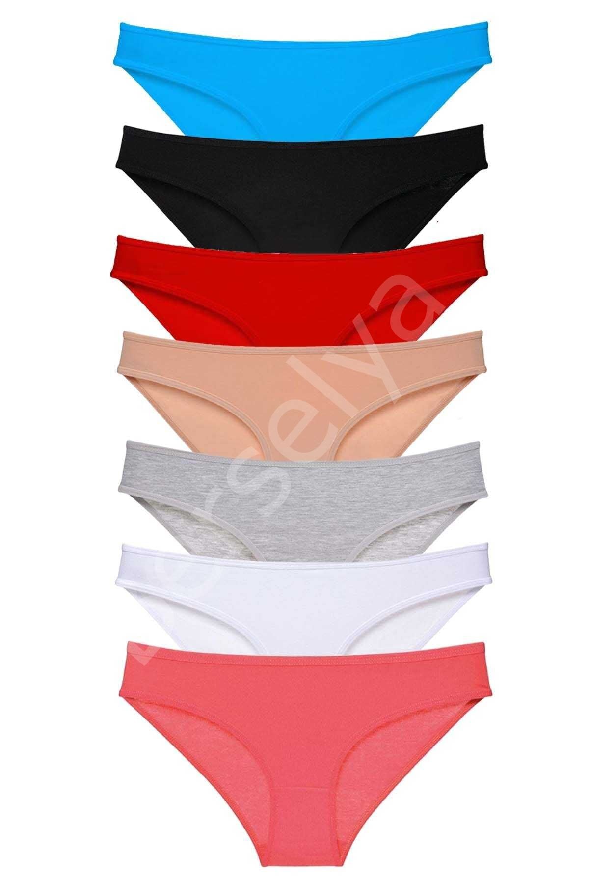 7 adet Süper Eko Set Likralı Kadın Slip Külot Set 3 XL