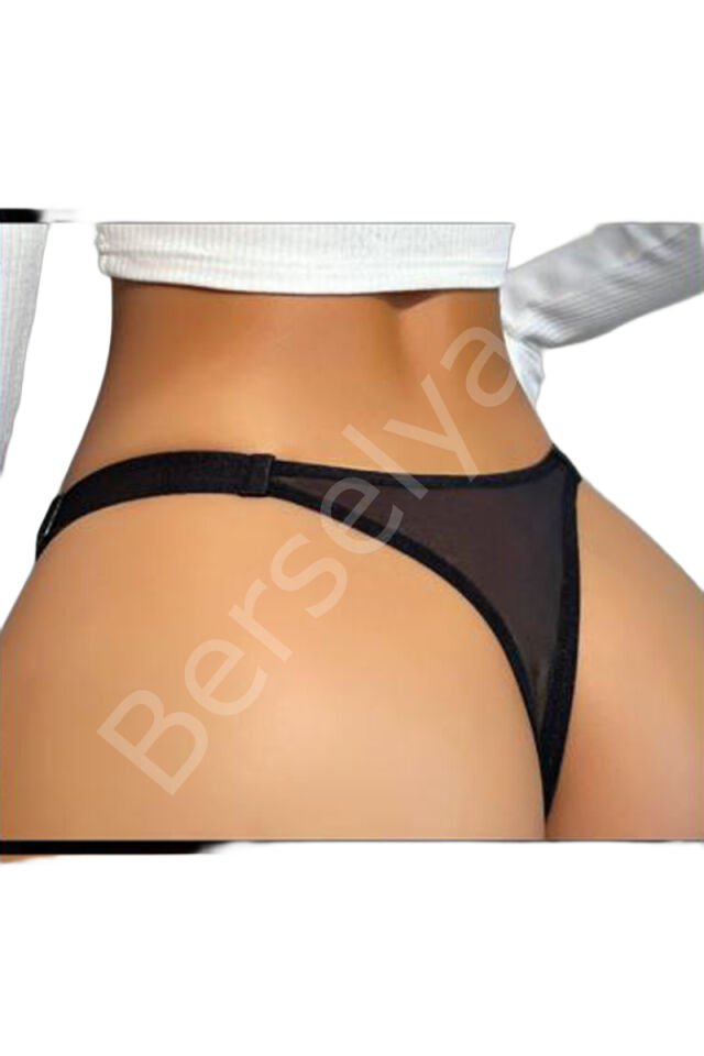 Kadın Fantezi İç Giyim Tanga Külot Perfect Fall D218 Siyah