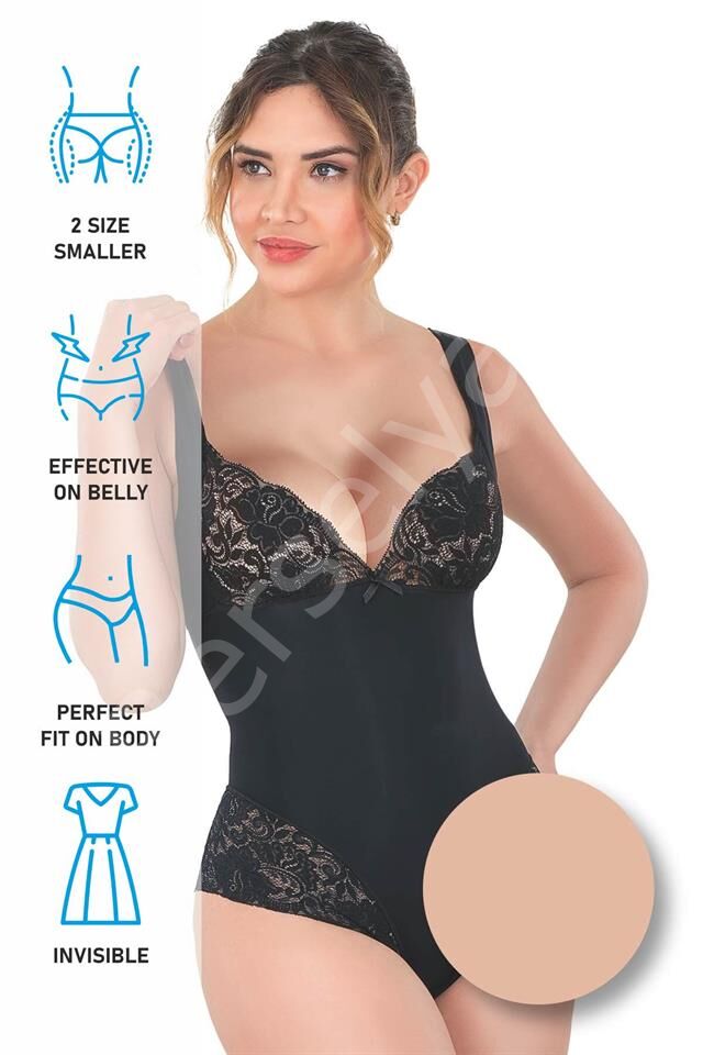 Ten Emay 2947 Dantelli Agraflı Body Korse