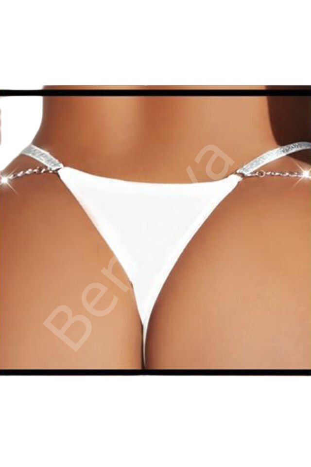 Kadın Fantezi İç Giyim Tanga Külot Perfect Fall D226 Beyaz