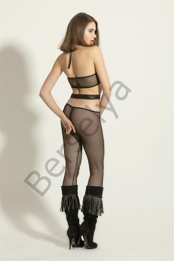 Fantezi File Vücut Çorabı Siyah (brf6100)