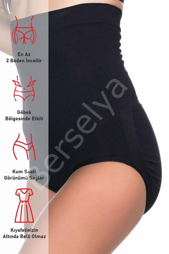 Siyah Emay 2008 Yüksek Bel Slip Korse