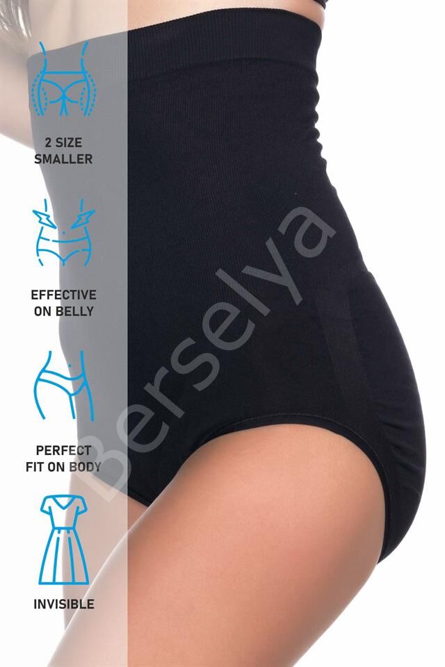 Siyah Emay 2008 Yüksek Bel Slip Korse