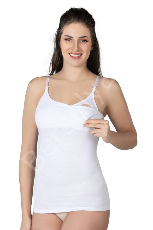 Beyaz Mı Emay 1414 Modal Cotton Emzirme Atlet