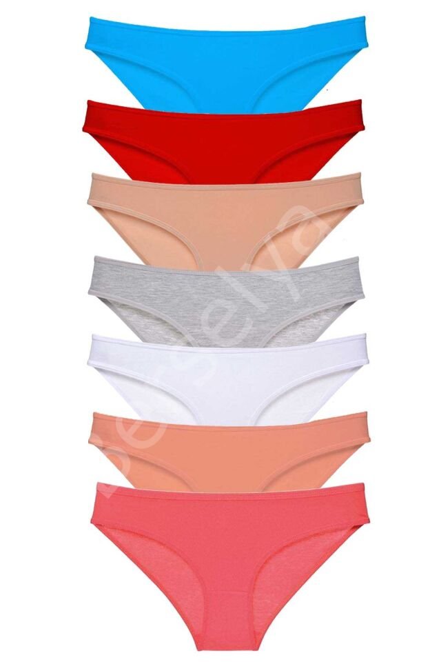 7 adet Süper Eko Set Likralı Kadın Slip Külot Set 5 M