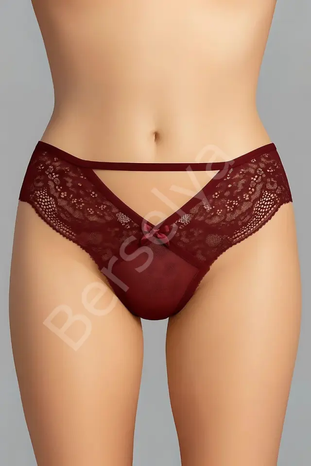 Bikini Ön Yan Bant Orta Açık Arka Tül Kadın 2735