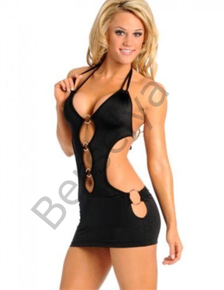 Br031025 Metal Süslemeli Fantazi Mini Elbise