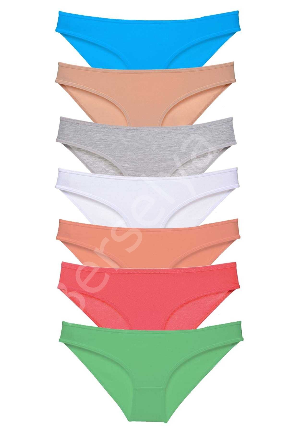 7 adet Süper Eko Set Likralı Kadın Slip Külot Set 6 M