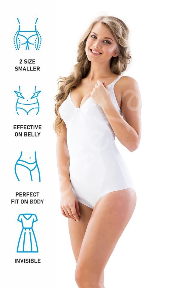 Beyaz Emay 2821 Balenli Double Boy Slip Lazer Korse