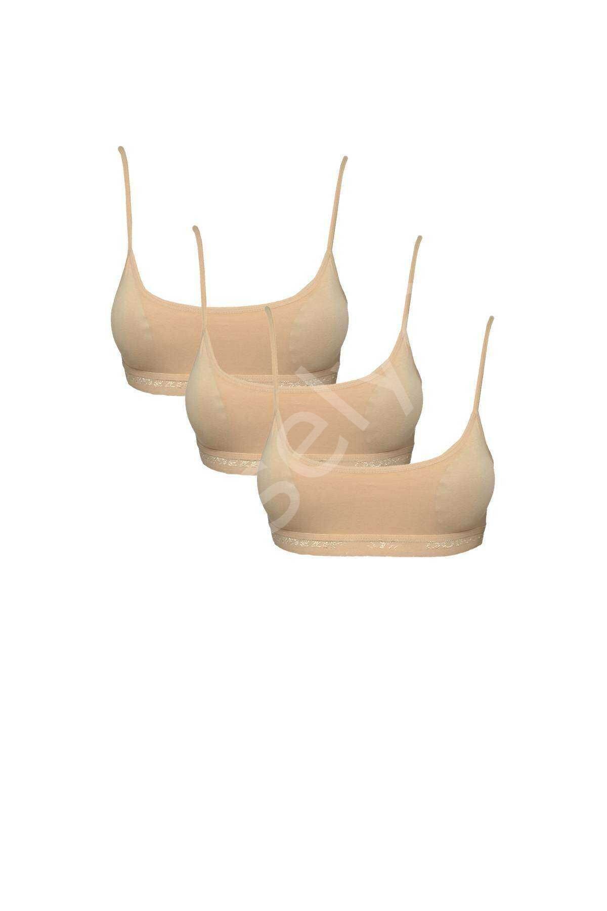 Pedli İp Askılı Ten Rengi Büstiyer 3 adet