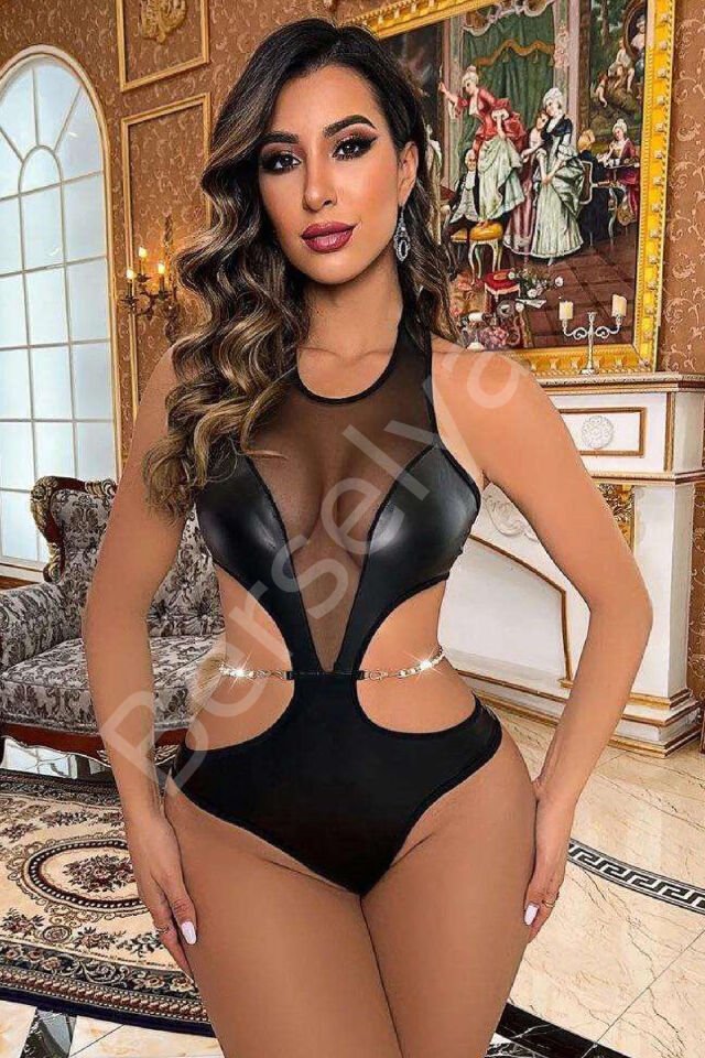 Kadın Babydoll Fantezi Harness Erotik  Kıyafet 2041 Siyah