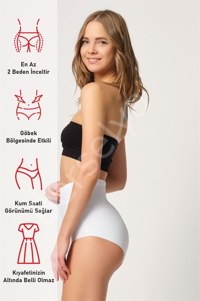 Beyaz Emay 2819 Slip Double Karın Toparlayıcı Lazer Korse