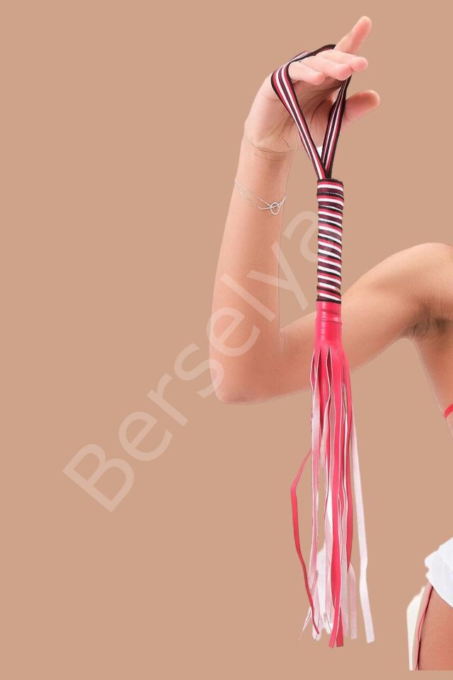 Fantezi Kırmızı Beyaz Kırbaç 700520