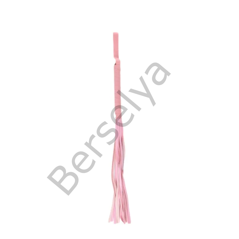 Deri Pembe Harnes Fantazi 7'li Kelepçe Kırbaç Fetiş Seti