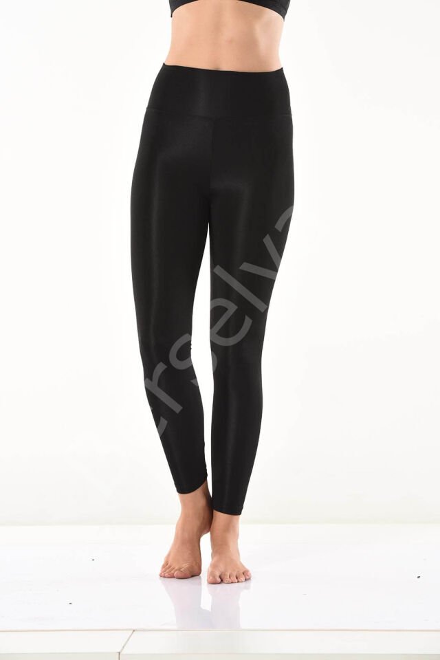 Yüksek Bel Parlak Disco Tayt 0595