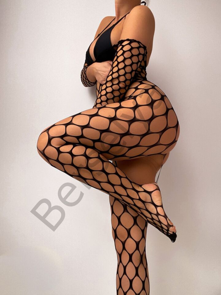 Kadın Özel Bölgesi Açık Siyah File Fantazi Vücut Çorabı