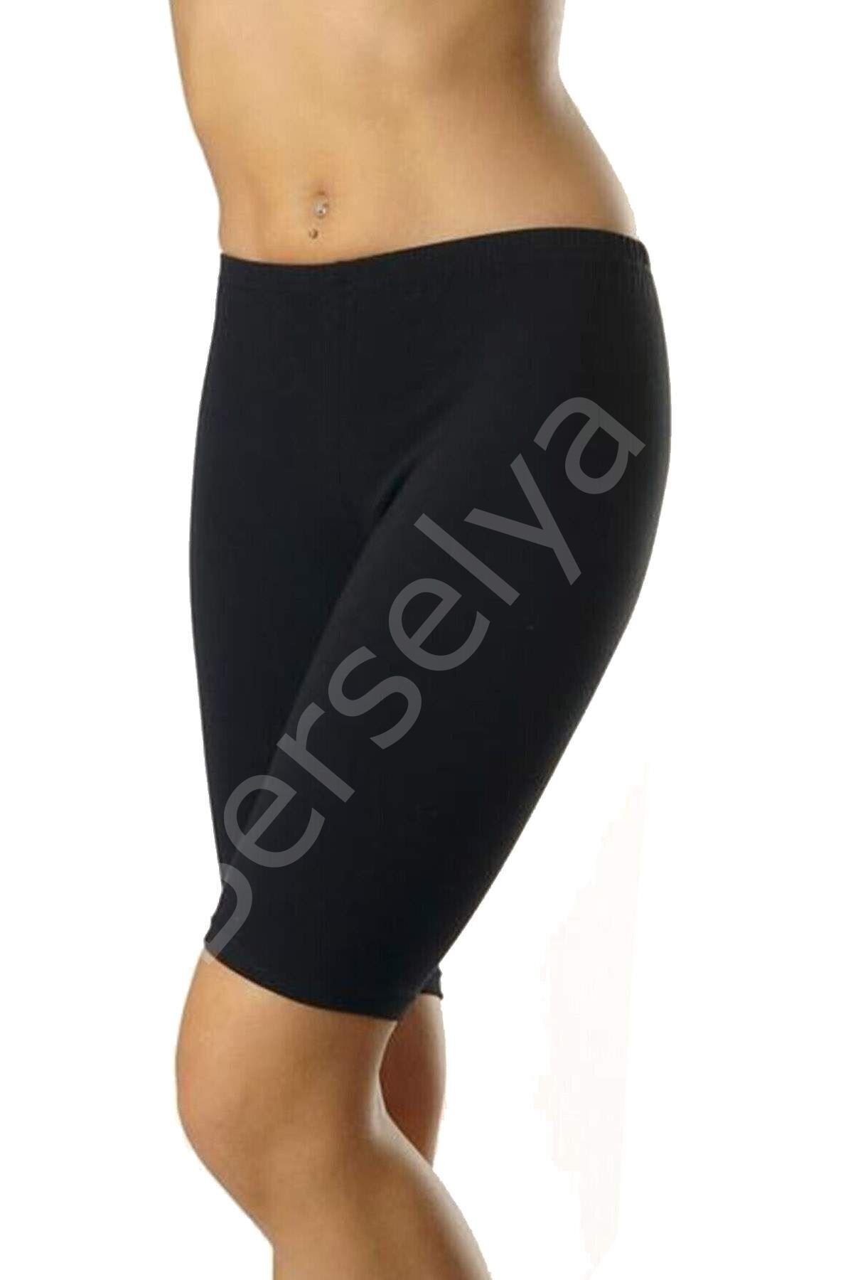 Kadın Kısa Tayt Siyah - 3007a