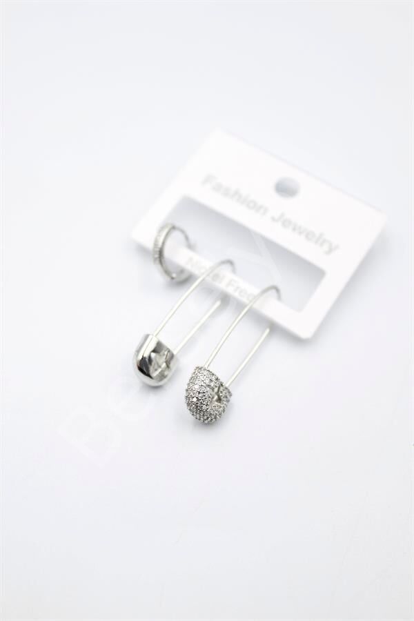 3'lü Filkete Küpe - Gümüş