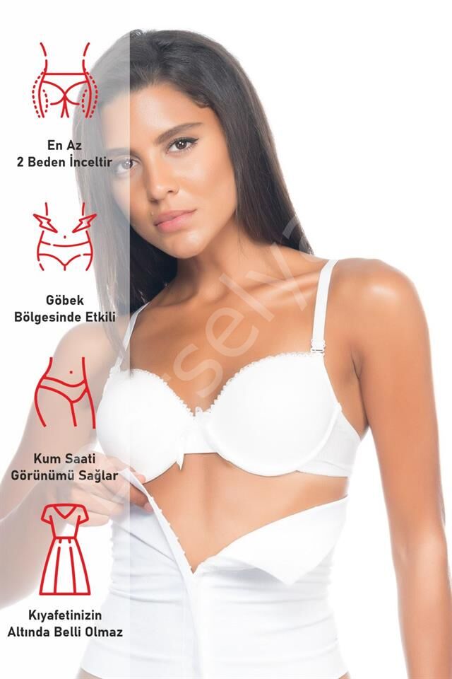 Beyaz Emay 2026 Agraflı Korse