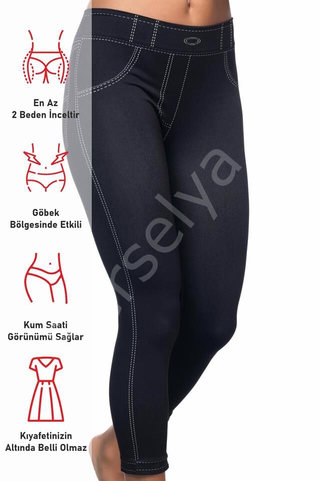 Siyah Emay 3801 Soft Kot Tayt