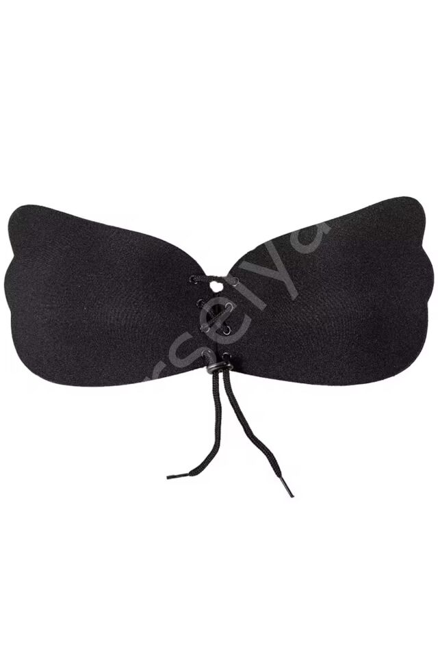 Siyah Yapışkan Kelebek Sütyen-519