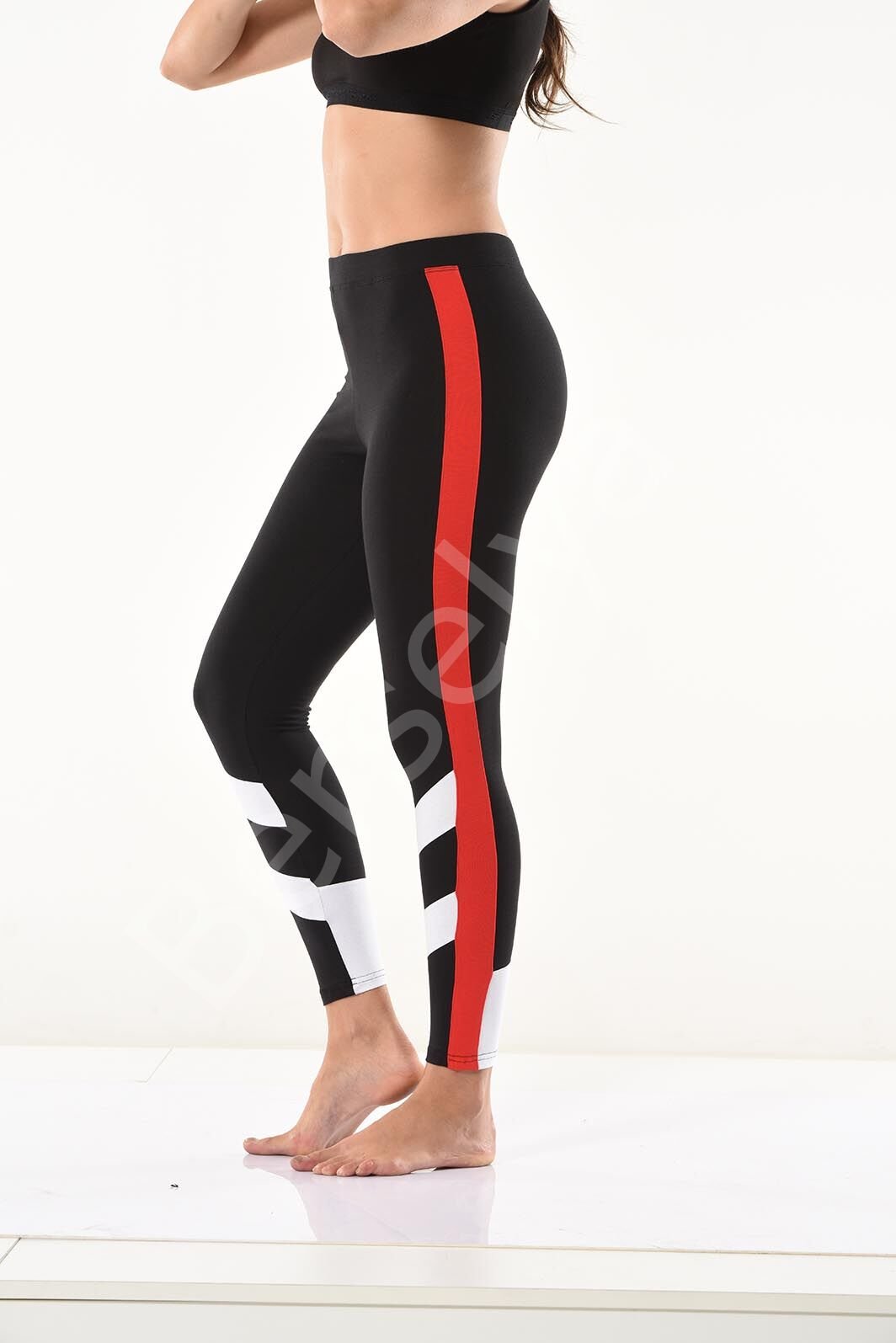 Şeritli Kadın Tayt 0588